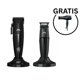 JRL PROFESSIONAL CLIPPER ONYX & TRIMMER ONYX + CLASSIC HAIRDRYER GRATIS